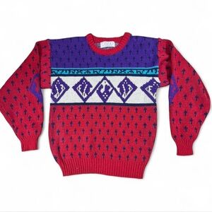 1990s Vintage Gitano Sportswear Geometric Sweater unisex large 14/16